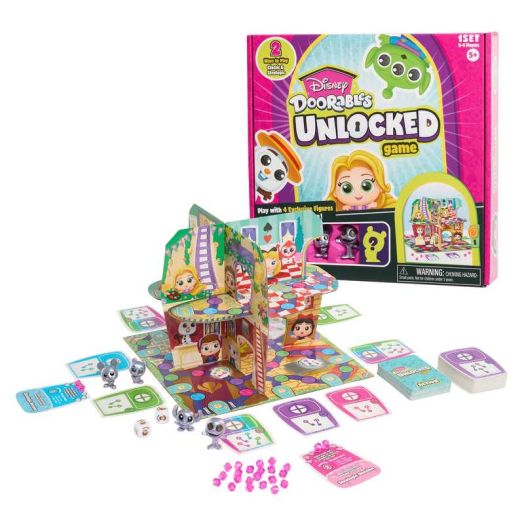 Disney Doorables Unlocked! Board Gam, kids Toys for Ages 6+ ( Exclusive)