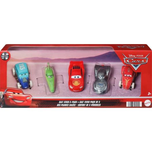 Disney Pixar Cars on the Road Salt Fever 5-Pack of 1:55 Scale Toy Cars, Collectible Set