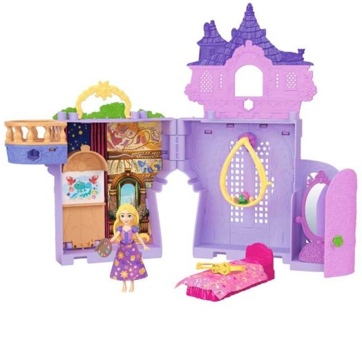 Disney Princess Rapunzel Storytime Stackers Doll House, Small Doll, Pascal Figure & 7 Accessories
