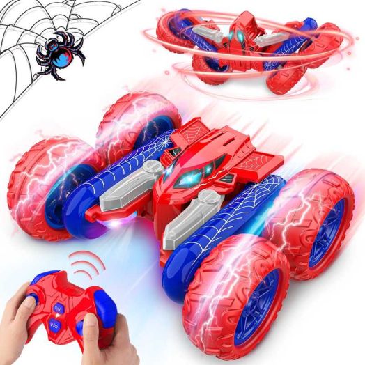 Remote Control Cars for Kids, Rotating Stunt RC Cars with Light, Double-Sided Driving Car,Outdoor Toys for Boys, Gifts for 3 4 5 6 7 8-12 Year Old Boys