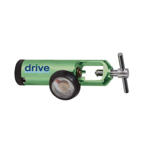 Drive Medical CGA 870 Oxygen Regulator, 0-15 LPM Barb Outlet Standard