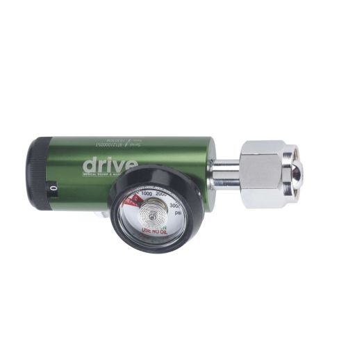 Drive Medical Oxygen Regulator CGA540, Adult 0-15 LPM DISS Outlet