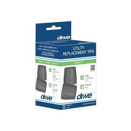 Drive Medical Utility Replacement Tip, 7/8 Inch Gray