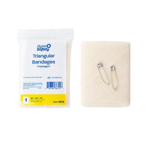 Dynarex Triangular Bandage, 36" x 36" x 51" Box of 12