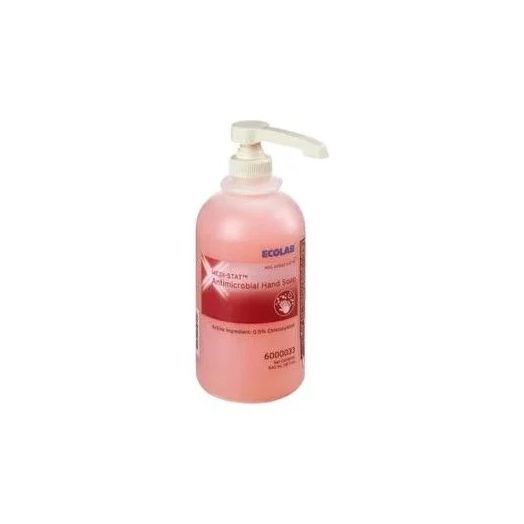 Ecolab Medi-Stat Antimicrobial Liquid Soap, 540 mL Pump Bottle