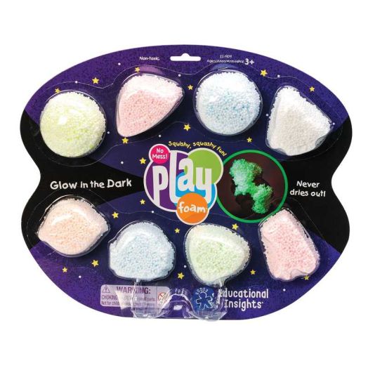 Educational Insights Playfoam Glow in the Dark 8-pack, Fidget Toy & Sensory Dough, Gift for Boys & Girls, Ages 3, 4, 5+