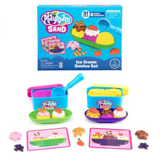 Educational Insights Playfoam Sand Ice Cream Sundaes, Play Sand for Sensory Play, Boys & Girls Ages 3+