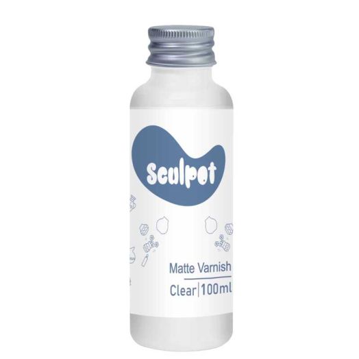 Air Dry Clay Glaze Varnish, 3.4 fl oz, Matte Finish Clay Sealant, Waterproof, Prevent Crazing Yellowing, Scratch Resistant