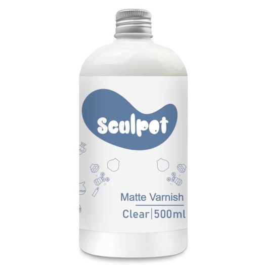 Matte Varnish for Air Dry Clay, 16.9 fl oz, Clay Glaze for Pottery, Colourless, Low Gloss, Scratch Resistant, Waterproof