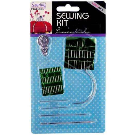 Versatile Sewing Needle Set, Includes Threader, Curved, Large, Thin, Needles, Perfect for All Sewing Needs, Conveniently Packaged in a Blister Pack for Easy Storage and Use, 27 Pieces