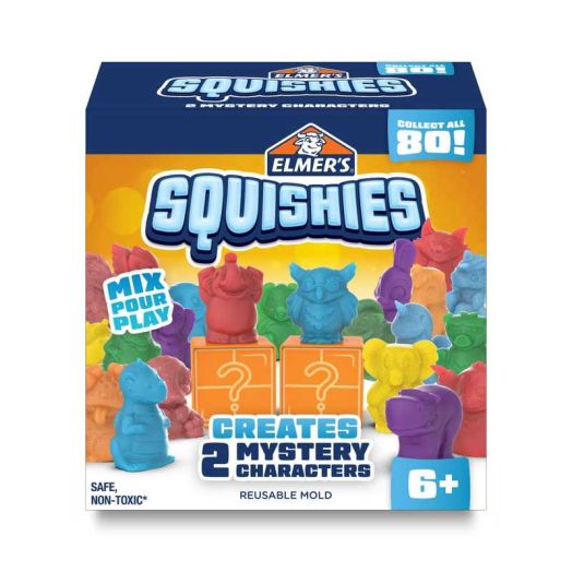 Elmer's Squishies DIY Squishy Toy Kit, 2 Mystery Characters, Ages 6+
