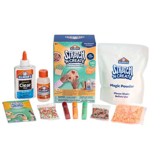 Elmer's Stretch 'N Create Dough Kit, 3 Ways to Play, Snack Shack Kit, Assorted Colors, 9 Count