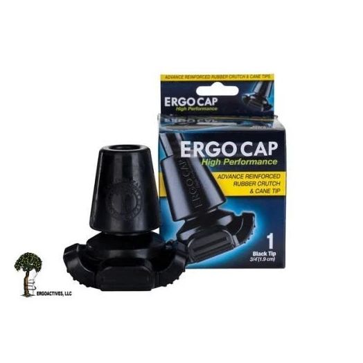 ErgoActives Ergocap High Performance Crutch Rubber Tip, Single
