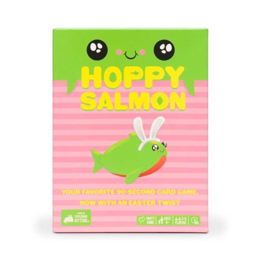 Exploding Kittens Hoppy Salmon - Card Game for Family Fun | 3-6 Players, Ages 6+ | Quick 90-Second Rounds