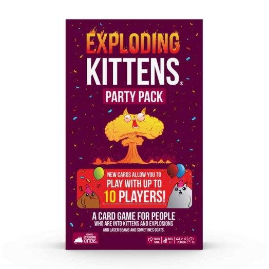 Exploding Kittens Party Pack - 2-10 Players - Ages 7+ - 15 Minutes to Play - Ideal for Party, Family Game Night ( Exclusive)