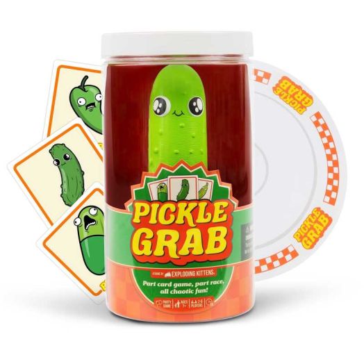 Exploding Kittens Presents, Pickle Grab - A Speed Grabbing Card Game - 2-6 Players - 15 Minutes to Play - Family Game Night - a Fast Fun Kid Game - Party Game