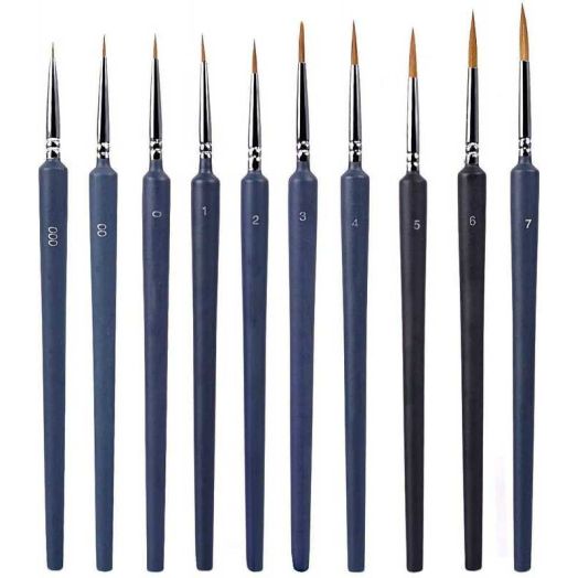 Detail Painting Brush 10Pcs, Paint Brushes in art supplies Perfect for Kids, Students, Beginners, Artist, Art Project