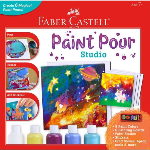 Faber-Castell Do Art Paint Pour Studio-Child, Beginner Acrylic Art Set, Age Group 7-12+