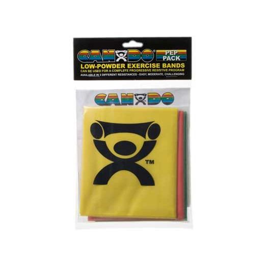 Fabrication Enterprises CanDo Low Powder Exercise Tubing PEP Pack, Moderate (Green, Blue, Black)