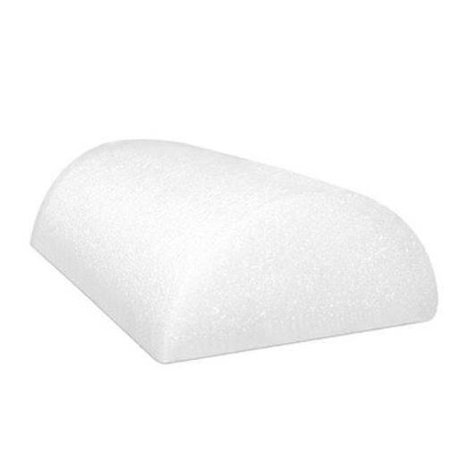Fabrication Enterprises CanDo Full-Skin White PE Foam Roller, Half-Round 6" Dia. x 12"L