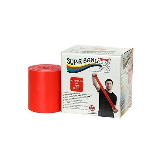 Fabrication Enterprises CanDo Sup-R Band Latex-Free Exercise Band, 50 Yard Roll Yellow X-Light