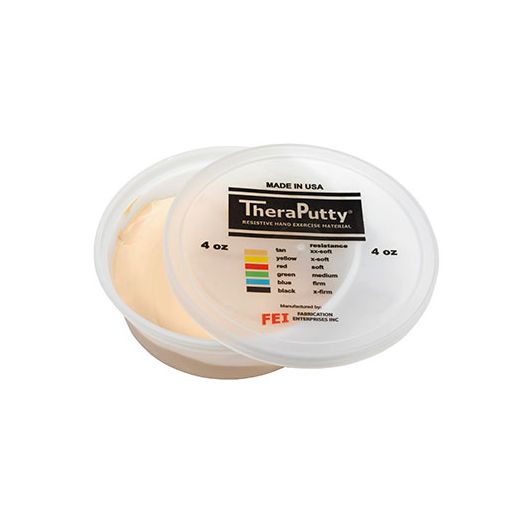 Fabrication Enterprises CanDo TheraPutty Plus Antimicrobial, 4 oz Tan XX-Soft
