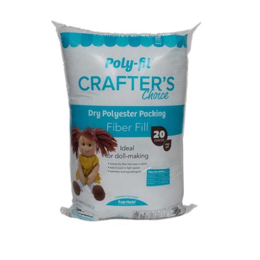 Poly-Fil Crafter's Choice Dry Polyester Fiberfill Stuffing, 20oz Bag, by Fairfield
