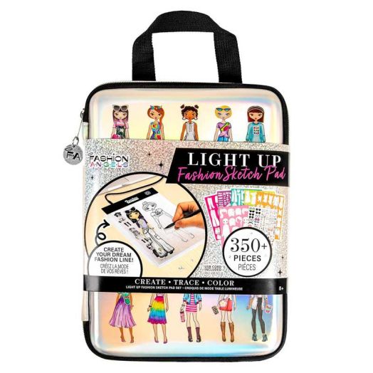 Fashion Angels Light Up Sketch Pad with Multicolor Carry Case for Tweens