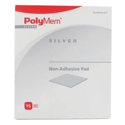 Ferris PolyMem Max Silver Non-Adhesive Foam Dressing, 4 x 4 Inch