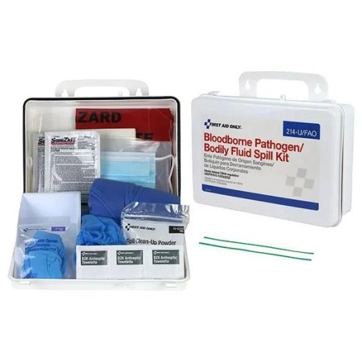 First Aid Only Bloodborne Pathogen and Bodily Fluid Spill Kit, 24 Piece