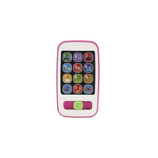 Fisher-Price Laugh & Learn Smart Phone Electronic Baby Learning Toy with Lights & Sounds, Pink