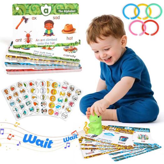 Flooyes Dinosaur Talking Pen With Phonics Cards, Montessori Toys ABC 123 Learning Set For Kids 36M+ | Flooyes