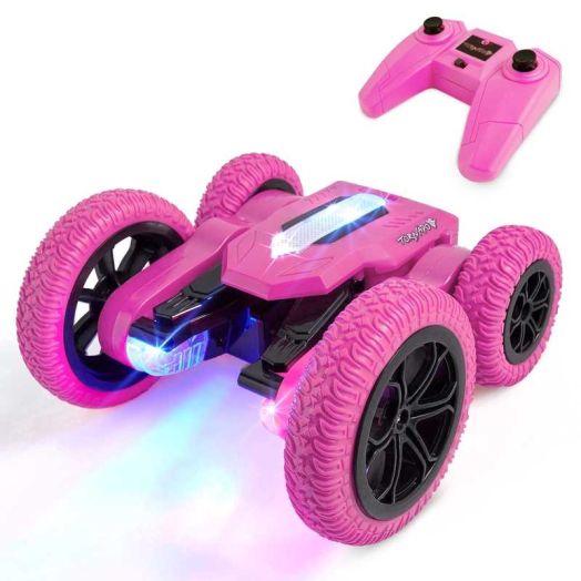 USA Toyz Tornado Extreme RC Car off-Road Rechargeable Spring Break Outdoor Toys Bright LEDs for Boys & Girls Age 6+ (Pink)