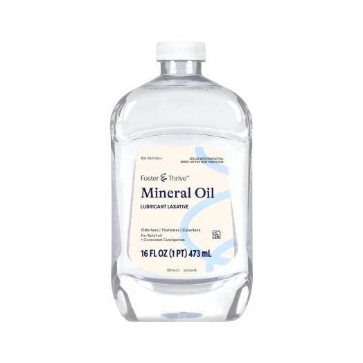 Foster & Thrive Mineral Oil Lubricant Laxative, 16 Ounce 99.9% Strength