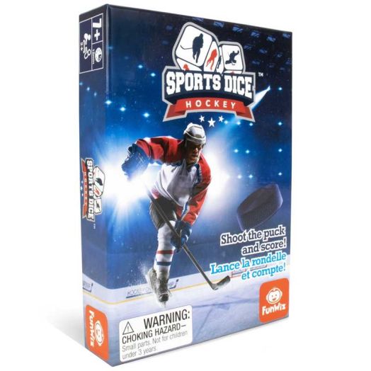 FoxMind Games: Sports Dice Hockey - Board Game, Shoot The Puck & Beat the Goaltender To Score, Easy To Learn & Fun To Play, 2 or 4 Players, Ages 7+