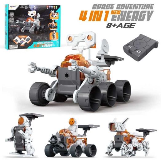 Freecat 4-in 1 Solar Space Robot Kit for Kids Boys 8-12 Years, STEM Educational Science Kit, Birthday Christmas Gift for Toddler Boys 8 9 10 11 12.