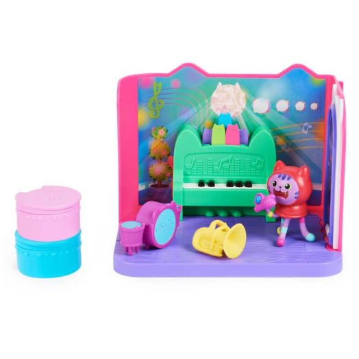 Gabby's Dollhouse, Groovy Music Room Playset with Daniel James Catnip Figure