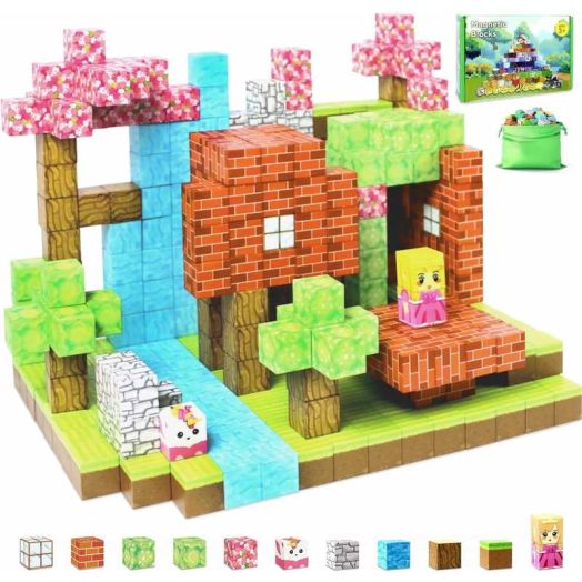 108PCS Magnetic Building Blocks Toys - Montessori Toy Set, Magnetic Blocks for Boys and Girls Aged 3+ Years Old
