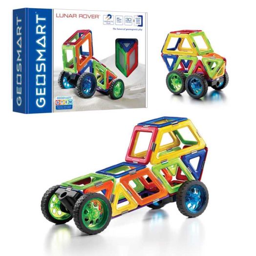 GeoSmart Solar Spinner 23-Piece GeoMagnetic STEM Building Set with Spinner