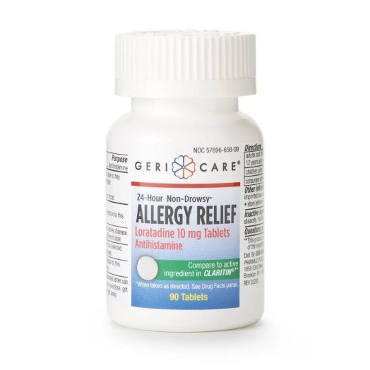Geri-Care 24-Hour Non-Drowsy Allergy Relief Loratadine Tablets, 10 mg 90 Count