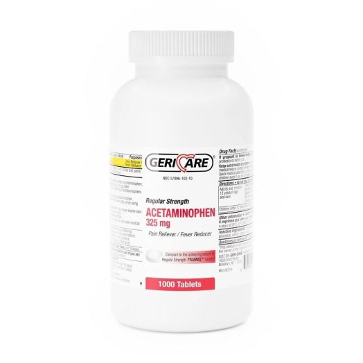 Geri-Care Regular Strength Acetaminophen Tablets, 325 mg 1000 per Bottle
