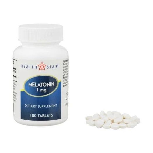 Geri-Care Natural Sleep Aid Melatonin, 1 mg Tablets 180 Count