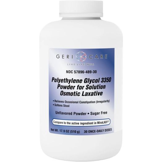 Geri-Care Polyethylene Glycol 3350 Laxative Powder, 17.9 oz