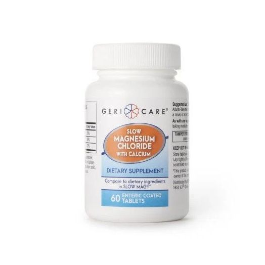 Geri-Care Slow Magnesium Chloride with Calcium Supplement, 400 mg 60 Tablets