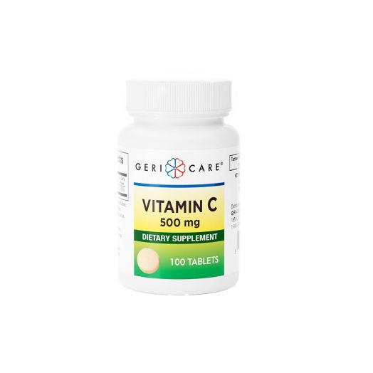 Geri-Care Vitamin C Supplement, 500 mg Ascorbic Acid Tablet 100 Count