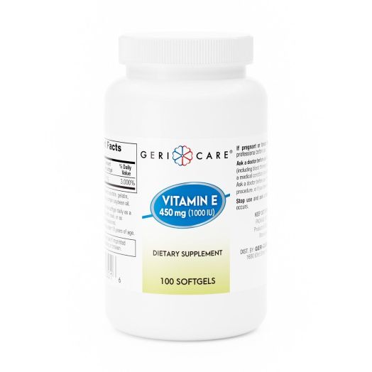 Geri-Care Vitamin E, 1000 IU Strength Softgel 100 per Bottle