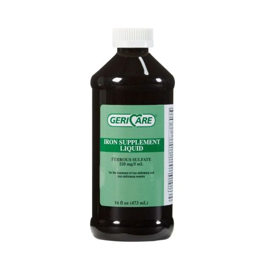 Geri-Care Ferrous Sulfate Iron Supplement Elixir, 220 mg/5 mL 16 oz