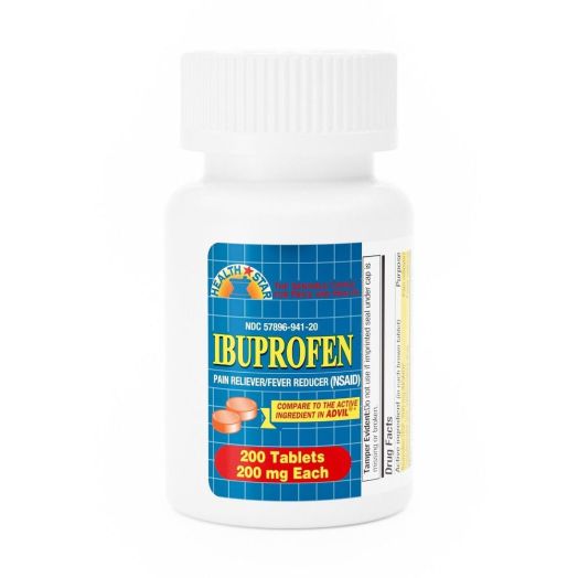 Geri Health Star Ibuprofen Pain Relief Tablets, 200 mg 200 Count