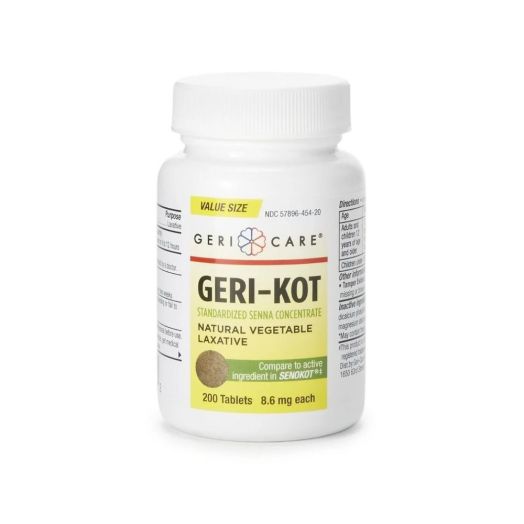 Geri-Care Geri-Kot Laxative Tablets, 8.6 mg Sennosides 200 Count