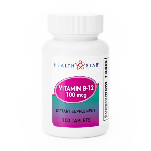 Geri Health Star Vitamin B12, 100 mcg Tablets